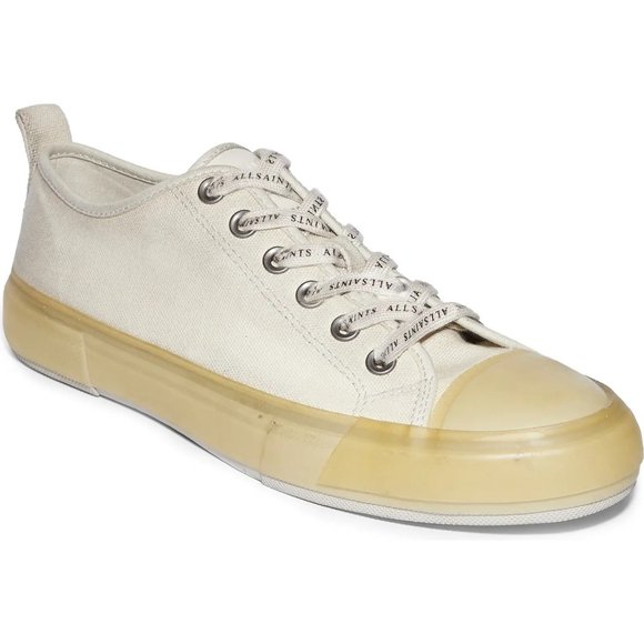 ALLSAINTS Jaxon White Canvas Low Top Men's Sneakers